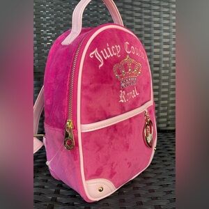 JUICY COUTURE BACKPACK,Juicy Couture Fuchsia Backpack with Crown Embellishment